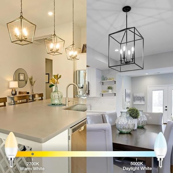 20 Pack Chandelier Light Bulbs 60 Watt Equivalent, Candelabra LED Light Bulbs, E12 LED Bulb Daylight 5000K, Type b Light Bulb 5.5W, Candelabra Base, 120V, B11 Candle Light Bulb, Non-Dimmable - Image 5