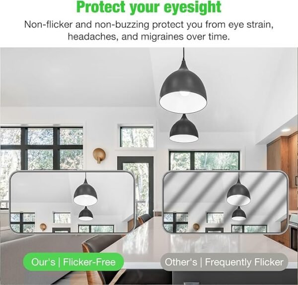 BUBO Ceiling Fan Light Bulbs 60 Watt Equivalent, E12 LED Bulb Daylight 5000K, Fan Light Bulb, Small Base LED Light Bulbs 120V, Candelabra Base, 5.5W, Non-Dimmable, 10 Pack - Image 5