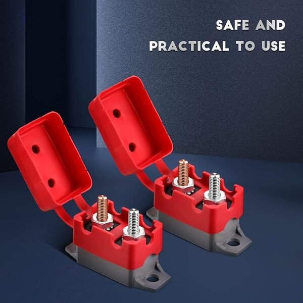 4 Pieces DC 12V - 24V Automatic Reset Circuit Breaker Circuit Breaker with Cover Stud Bolt for Automotive and More (30 Amp) - Image 5