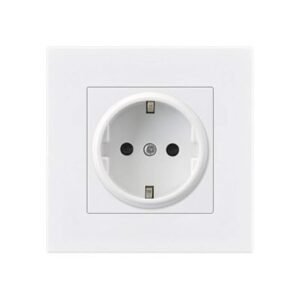 Mayata 1pcs Wall Panel Power Socket Plug Grounded 16A French Standard Electrical Outlet 86mm 86mm