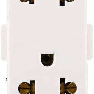 Decora Plus Straight Blade and Europlug Receptacles, Commercial Specification Grade, 16 Amp, 250 Volt