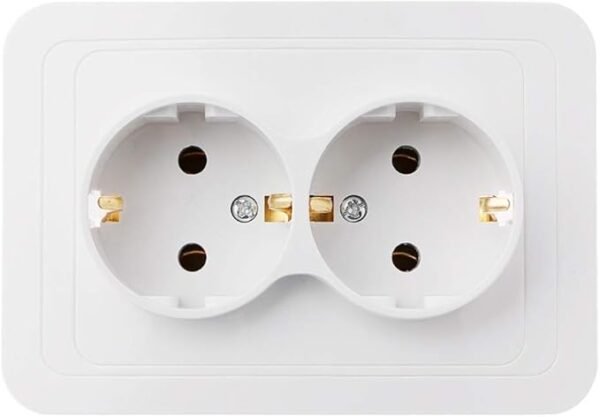 220V/16A 118x80mm EU Double Ground Socket Household Industrial Power Outlet