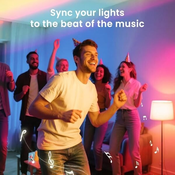Treatlife Smart Light Bulb, Dimmable Multicolor and White LED Bulb, Compatible with Alexa, Google Assistant, A19 E26 8W (60W Equivalent), No Hub Required, 2 Pack - Image 6